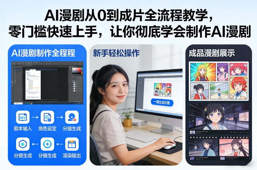 AI漫剧从0到成片全流程教学，零门槛快速上手，让你彻底学会制作AI漫剧【保姆级教程】-难事易副业库