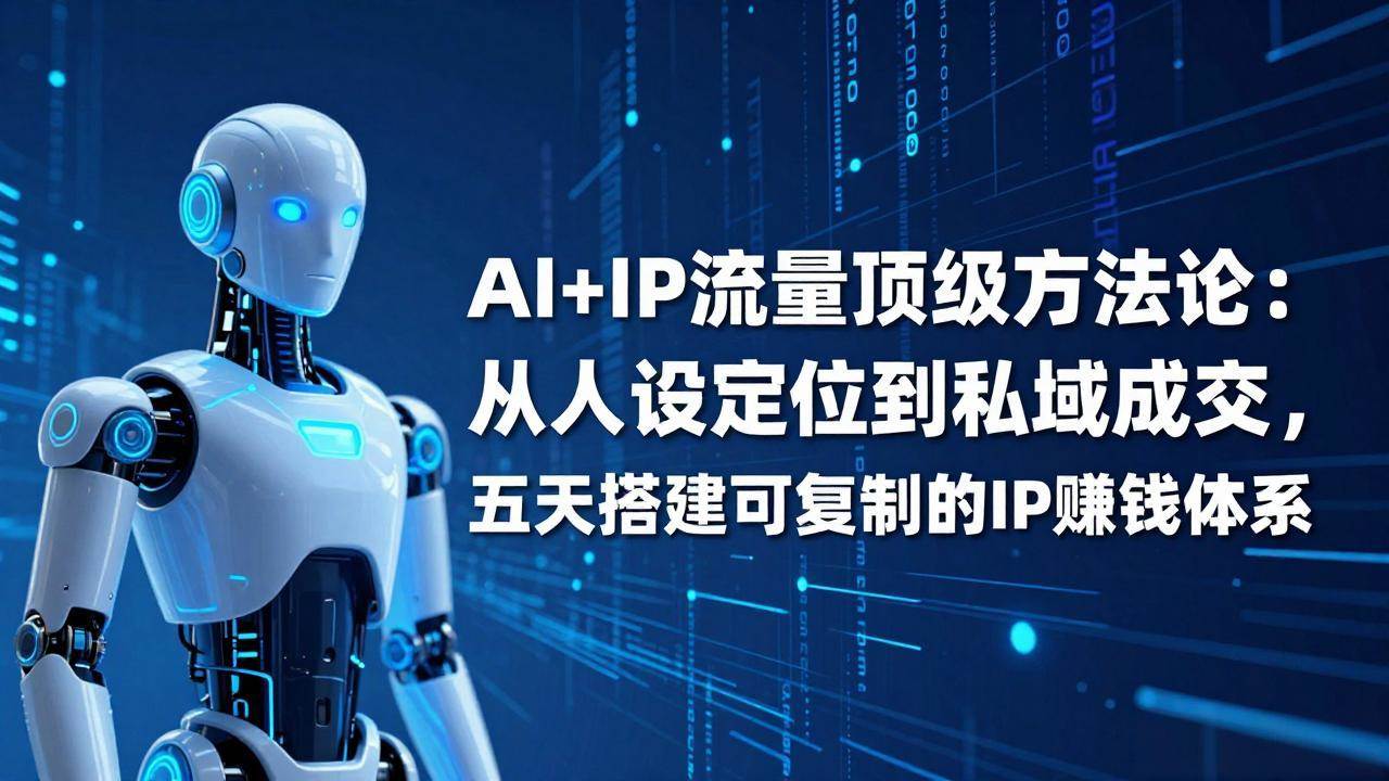 （17521期）AI+IP顶级方法论：从人设定位到私域成交，五天搭建可复制的IP赚钱体系-难事易副业库