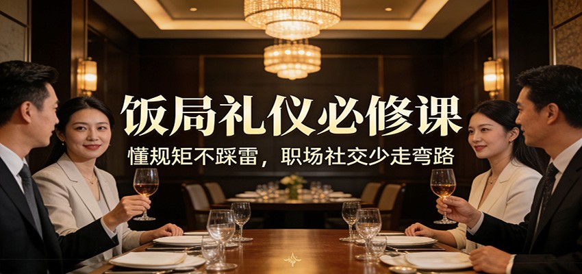 公众号收费文章：《饭局礼仪必修课：懂规矩不踩雷，职场社交少走弯路》-难事易副业库
