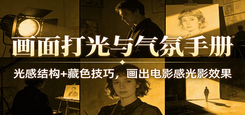 画面打光与气氛手册：光感结构+藏色技巧，画出电影感光影效果-难事易副业库