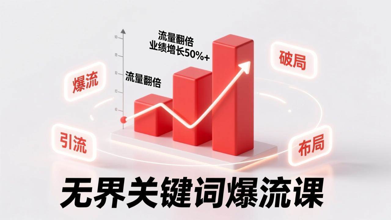 （17063期）无界关键词爆流课，破局布局逻辑、阶段精准引流，实现流量翻倍，店铺业绩增长50%+。-难事易副业库