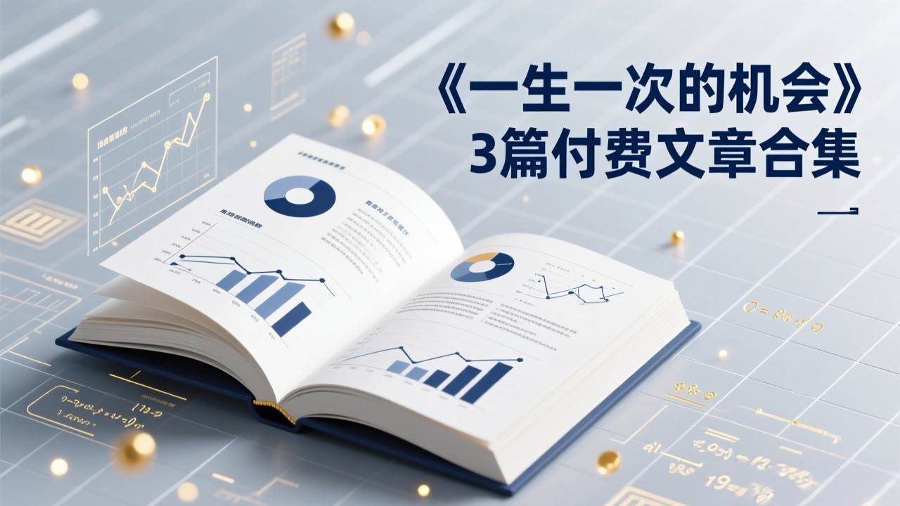 （17456期）付费文章合集《一生一次的机会》3篇，一个系统性、一次性、独家性的透剧-难事易副业库