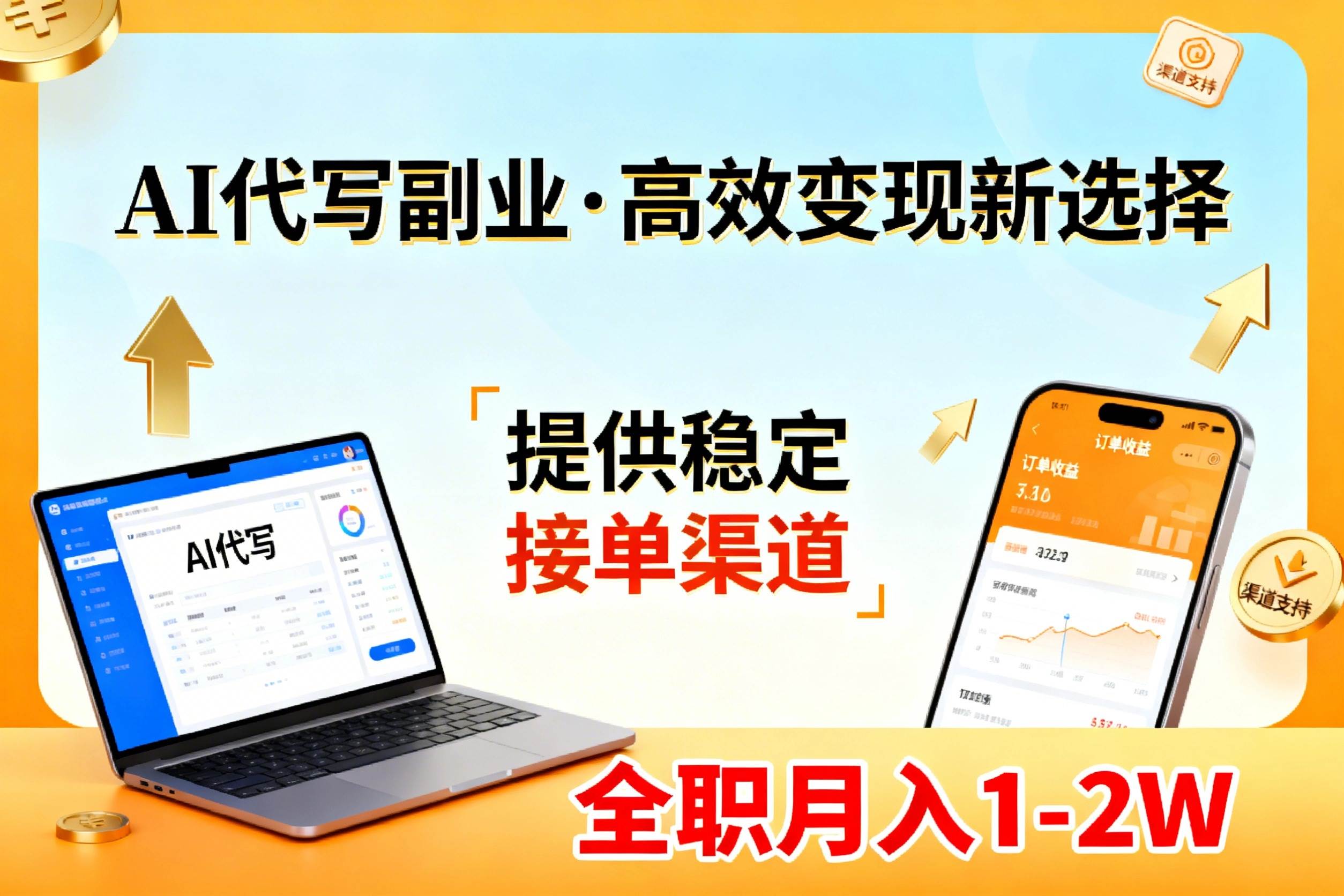 （17446期）AI代写副业，高效变现，提供渠道，永不失业副业兼职 全职月入1-2W【SOP手册】-难事易副业库