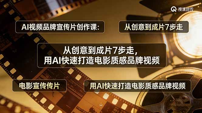 （17697期）AI视频品牌宣传片创作课：从创意到成片7步走，用AI快速打造电影质感品牌视频-难事易副业库