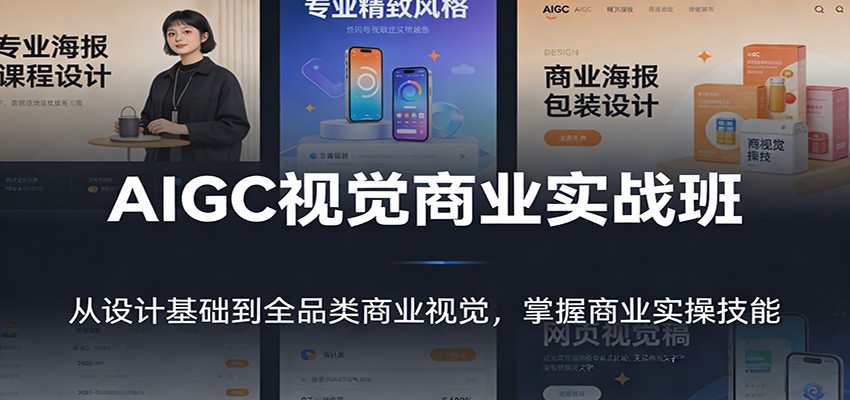AIGC视觉商业实战班：从设计基础到全品类商业视觉，掌握商业实操技能-难事易副业库