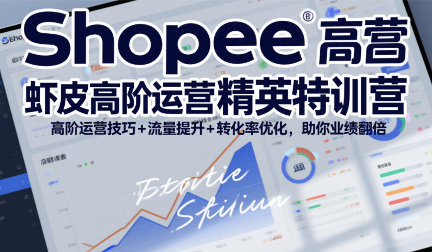 Shopee虾皮高阶运营精英特训营，高阶运营技巧+流量提升+转化率优化，助你业绩翻倍-难事易副业库