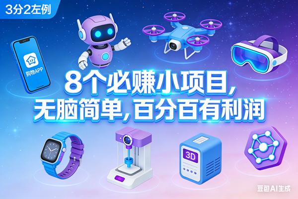 （17075期）8个必赚小项目，无脑简单，百分百有利润，副业首选，日入300+-难事易副业库