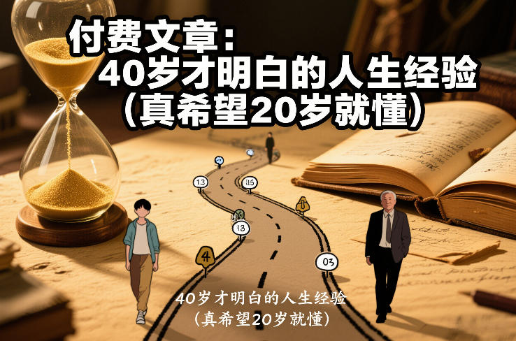 付费文章：40岁才明白的人生经验（真希望20岁就懂）-难事易副业库