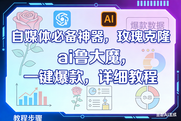 （17861期）玫瑰克隆，ai鲁大魔工具，自媒体必备神器，一键爆款，详细教程。-难事易副业库