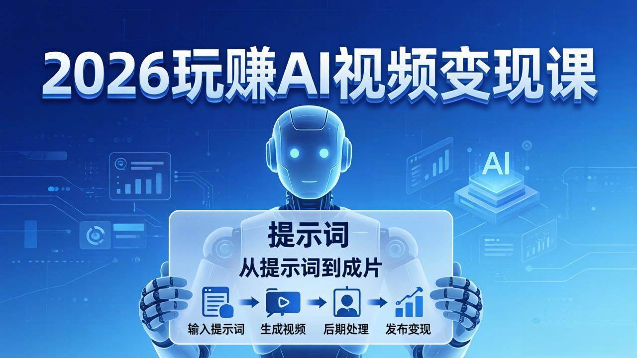 （17827期）2026玩赚AI视频变现课：掌握 AI 视频全流程技能，从提示词到成片高效产出-难事易副业库