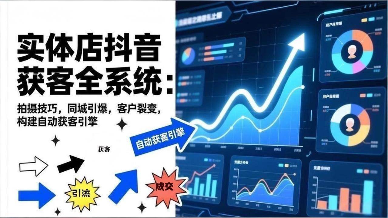 （17090期）2026实体店抖音获客全系统：拍摄技巧，同城引爆，客户裂变，构建自动获客引擎-难事易副业库