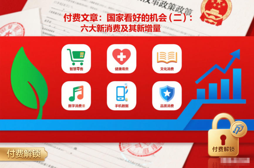 付费文章：国家看好的机会(二)：六大新消费及其新增量-难事易副业库