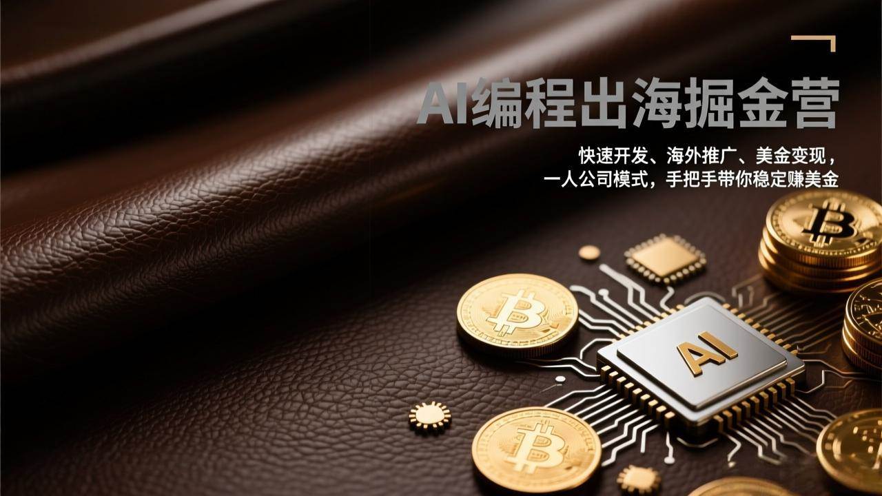 （17308期）AI编程出海掘金营：快速开发、海外推广、美金变现，一人公司模式，手把手带你稳定赚美金-难事易副业库