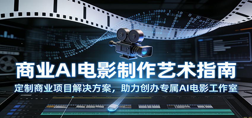 商业AI电影制作艺术指南：定制商业项目解决方案，助力创办专属AI电影工作室-难事易副业库