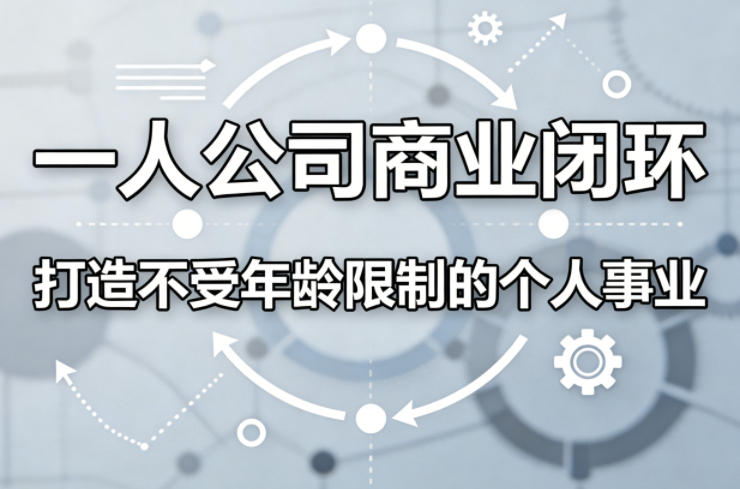 一人公司商业闭环，打造一份不受年龄限制的个人事业-难事易副业库