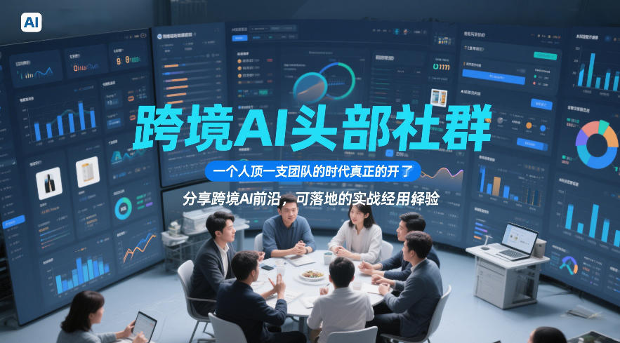 跨境AI头部社群，一个人顶一支团队的时代真正的开始了，分享跨境AI前沿，可落地的实战经验（更新3月23日）-难事易副业库