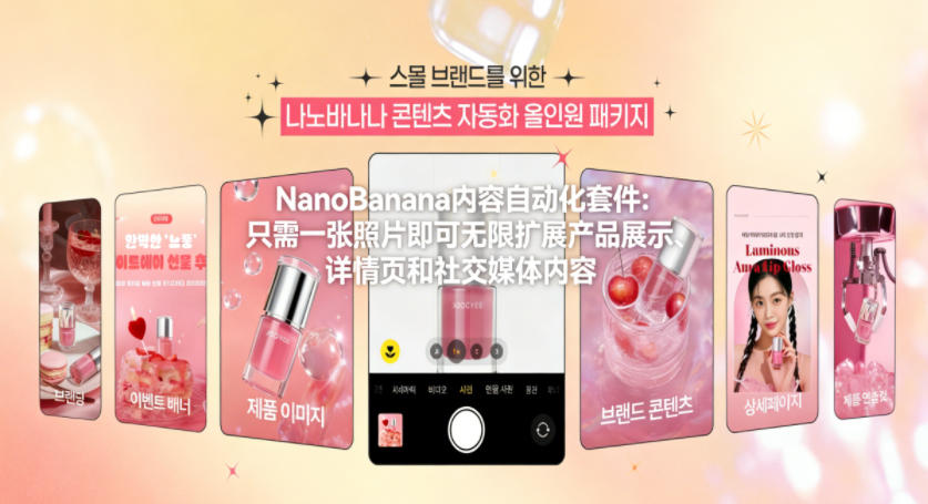 NanoBanana内容自动化套件：只需一张照片即可无限扩展产品展示、详情页和社交媒体内容！-难事易副业库