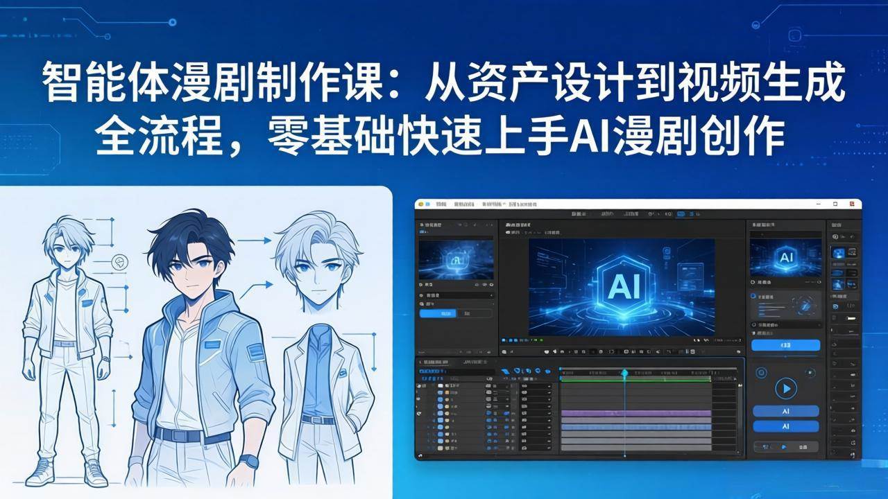 （17709期）智能体漫剧制作课：从资产设计到视频生成全流程，零基础快速上手AI漫剧创作-难事易副业库