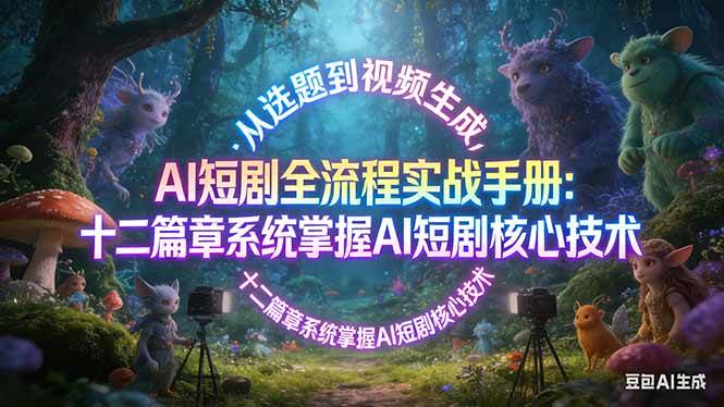 （17620期）AI 短剧全流程实战手册：从选题到视频生成，十二篇章系统掌握 AI 短剧核心技术-难事易副业库