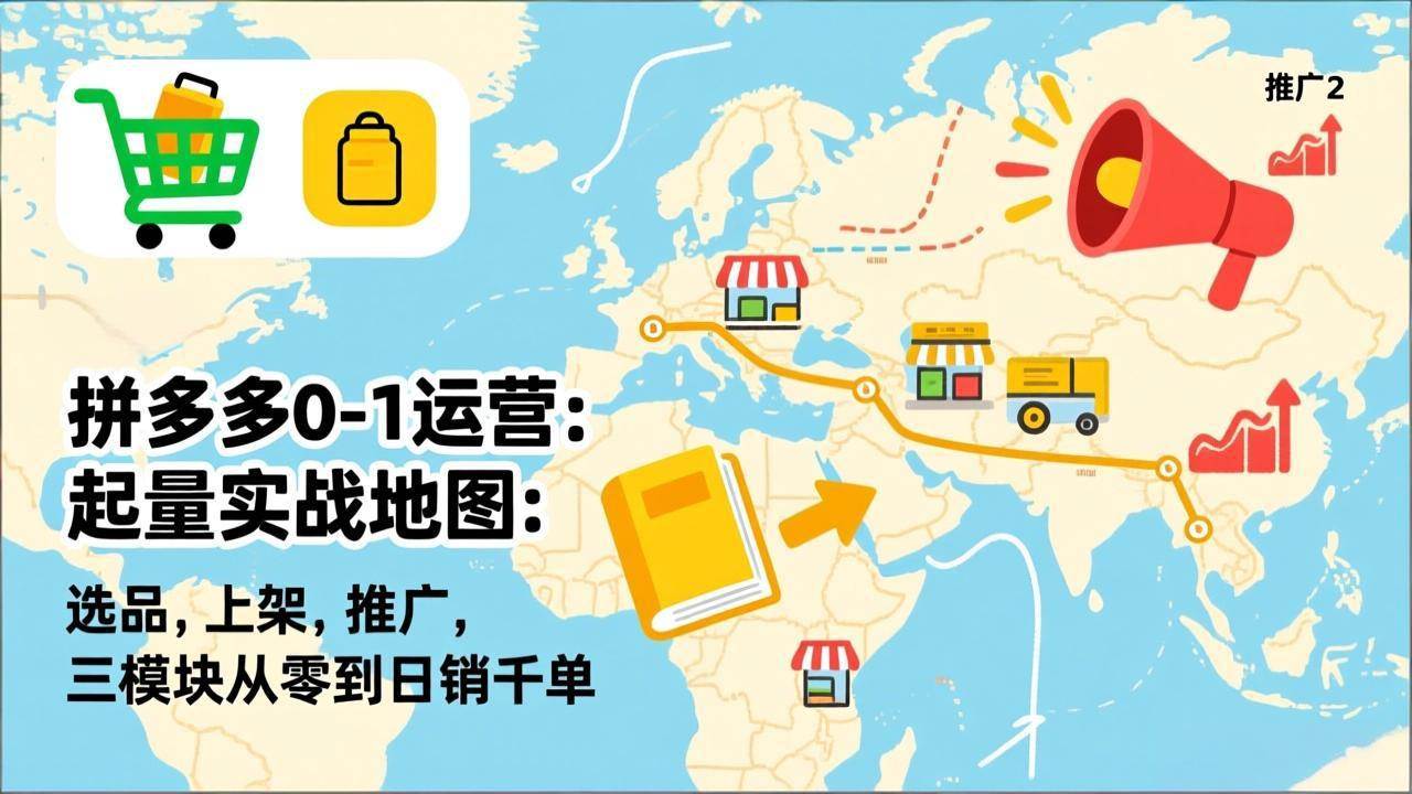 （17085期）拼多多0-1运营：起量实战地图：选品，上架，推广，三模块从零到日销千单-难事易副业库