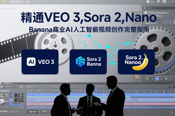 精通VEO 3，Sora 2，Nano Banana商业AI人工智能视频创作完整指南-难事易副业库