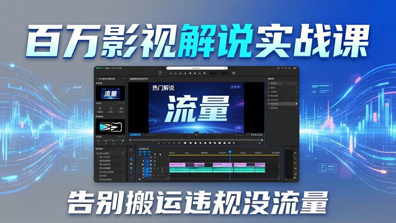（17877期）百万影视解说实战课：告别搬运违规没流量，AI文案+配音+剪映，做出能上热门的解说视频-难事易副业库