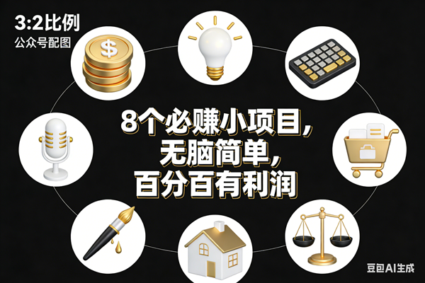 （17101期）8个必赚小项目，无脑简单，百分百有利润，副业首选，日入300+-难事易副业库