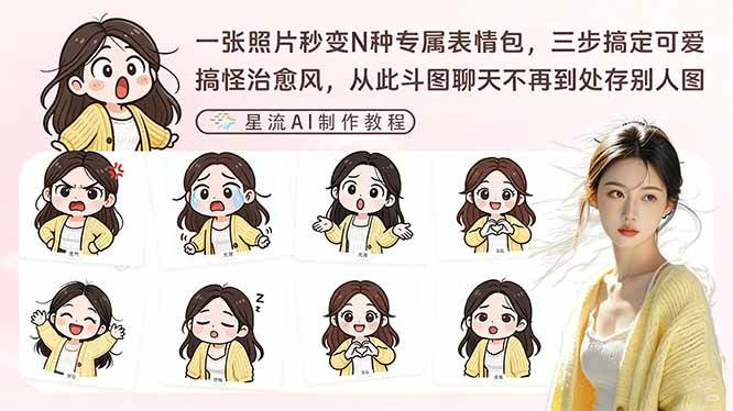 （17482期）一张照片秒变N种专属表情包，三步搞定可爱搞怪治愈风，从此斗图聊天不再到处存别人图-难事易副业库