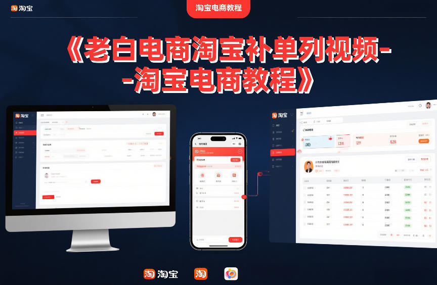 老白电商淘宝补单系列视频-淘宝电商教程-难事易副业库