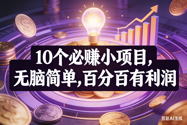 （17169期）10个必赚小项目，无脑简单，百分百有利润，副业首选，日入200+-难事易副业库
