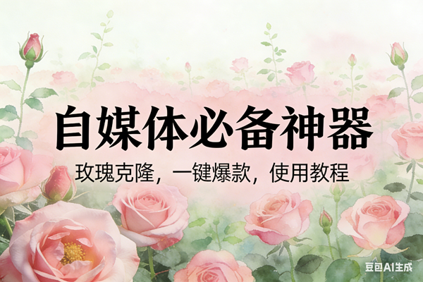 （17115期）玫瑰克隆神器，ai鲁大魔，自媒体必备工具，一键爆款神器，详细教程-难事易副业库