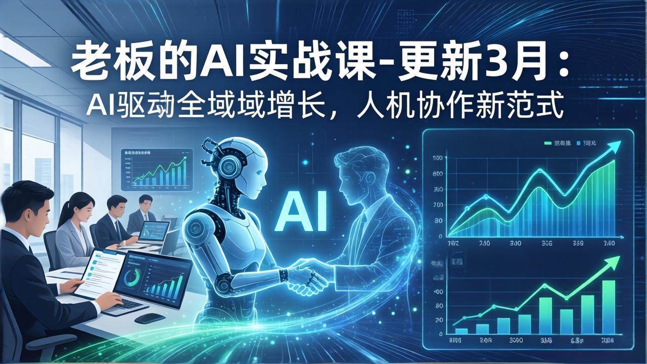 （17772期）老板的AI实战课-更新3月：AI驱动全域增长，人机协作新范式，用AI提高企业效率、利润与竞争力-难事易副业库