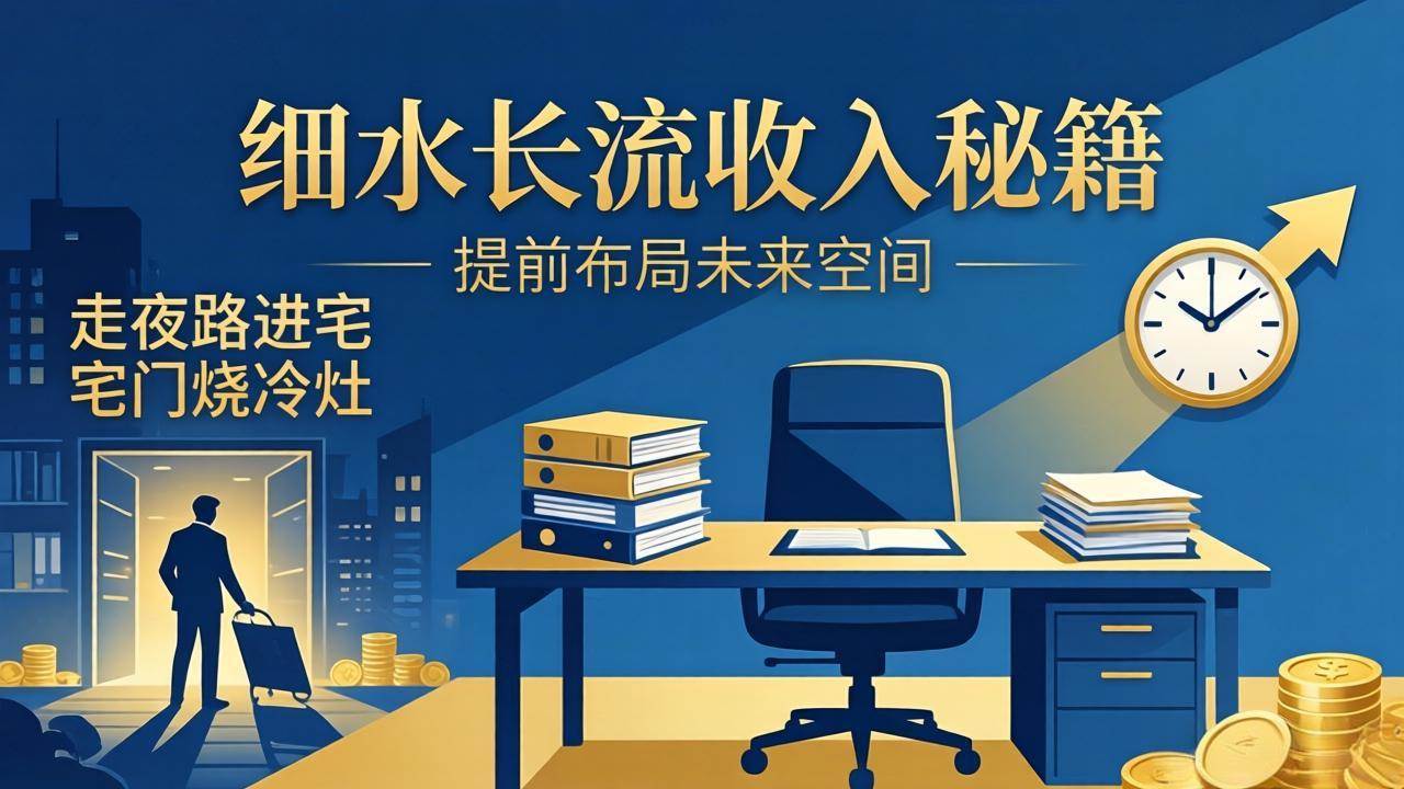 （17836期）某付费文章：细水长流收入秘籍：走夜路进宅门烧冷灶，提前布局未来空间-难事易副业库