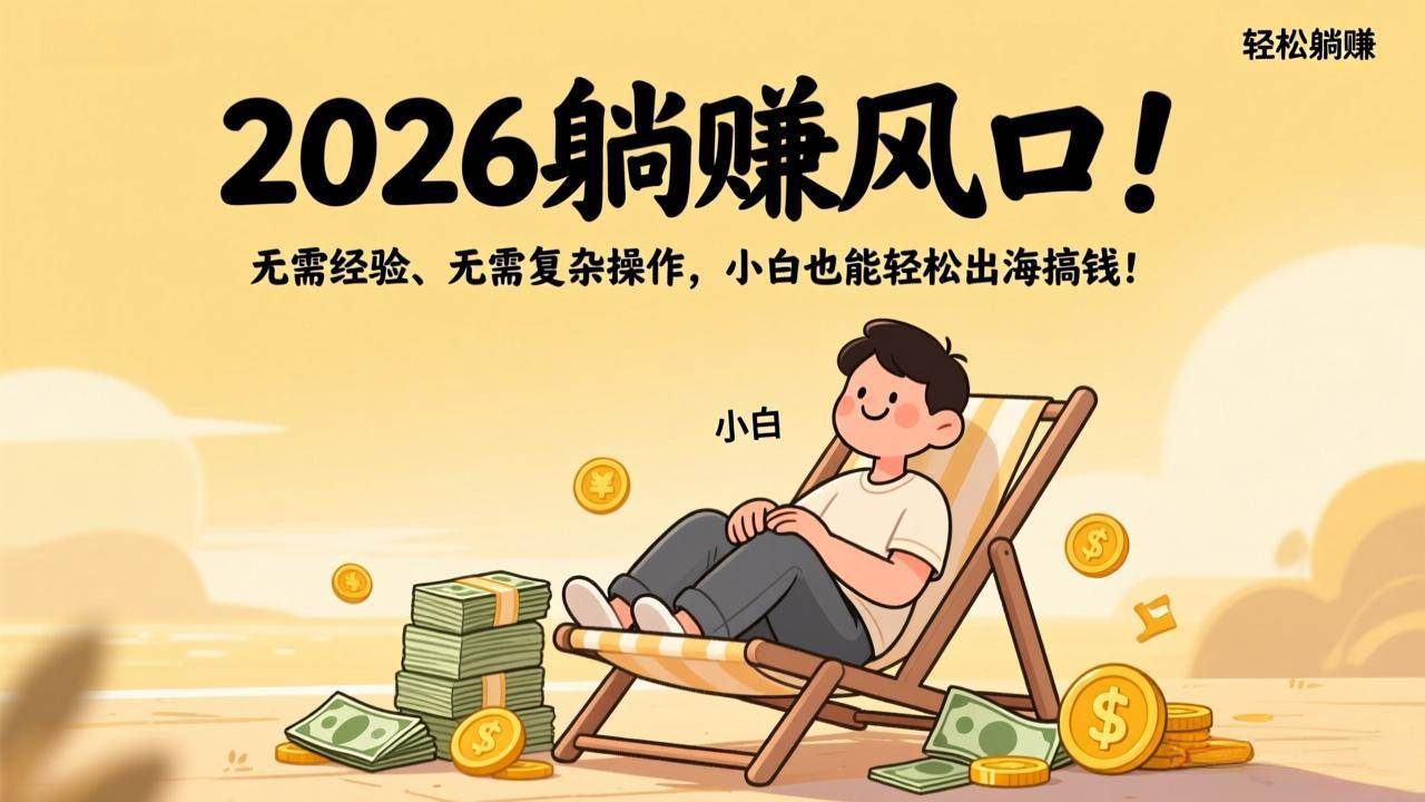 （17436期）2026躺赚风口！无需经验、无需复杂操作，小白也能轻松出海搞钱！-难事易副业库
