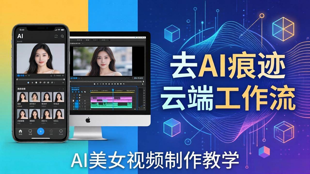 （17928期）AI美女视频制作教学：去AI痕迹，云端工作流出图，手机电脑均可，不需要配置-难事易副业库