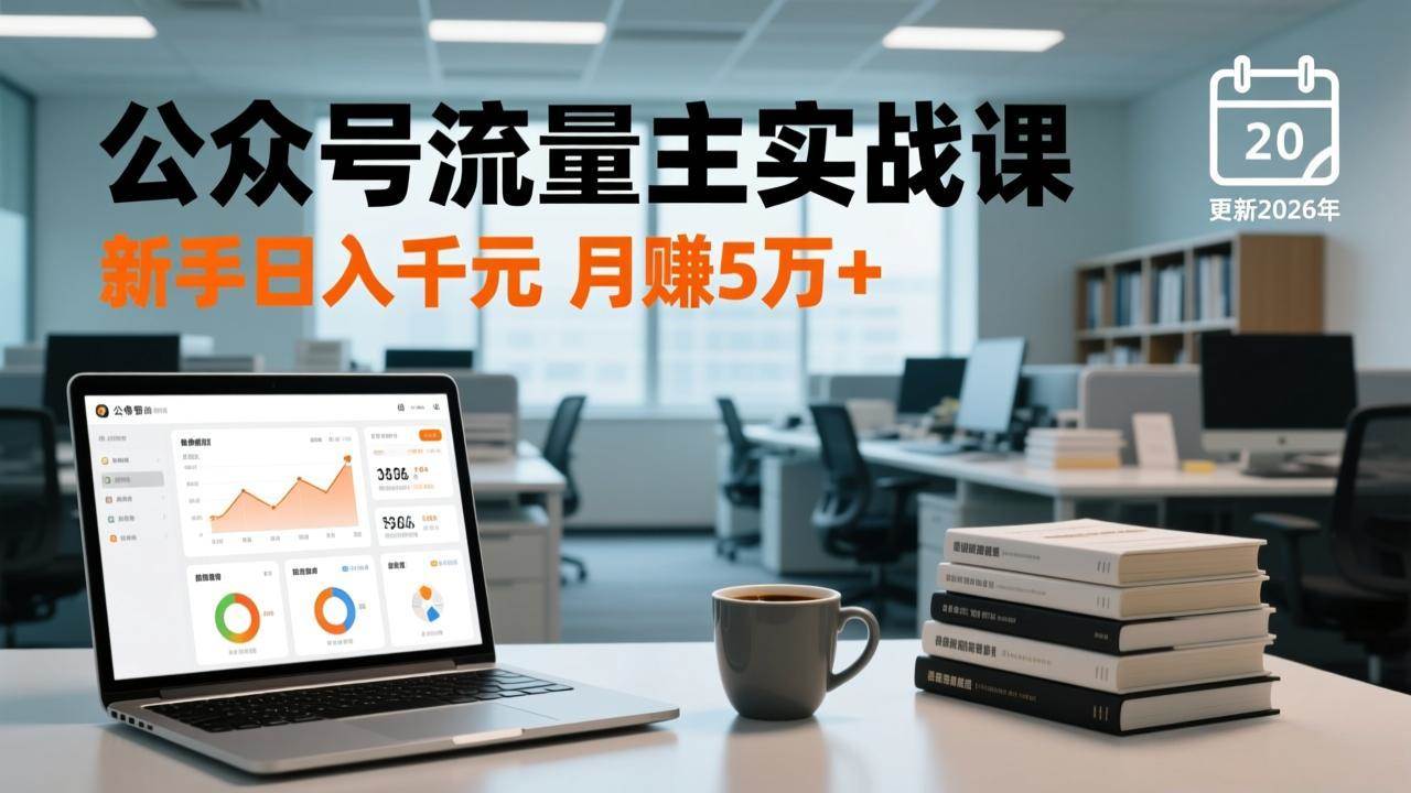 （17144期）公众号流量主实战课，爆文写作、流量池运营、多平台分发，新手日入千元月赚5万+更新2026年-难事易副业库