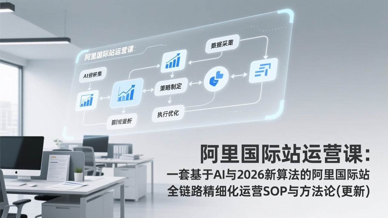 （17378期）阿里国际站运营课：一套基于AI与2026新算法的阿里国际站全链路精细化运营SOP与方法论(更新)-难事易副业库