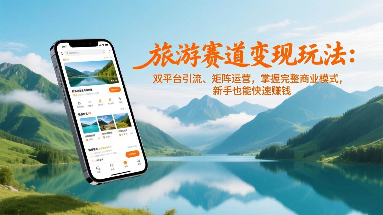 （17153期）旅游赛道变现玩法：双平台引流、矩阵运营，掌握完整商业模式，新手也能快速赚钱-难事易副业库